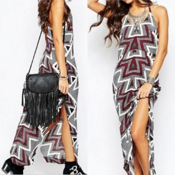 Free People Geometric Maxi Dress - Picture 1 of 11